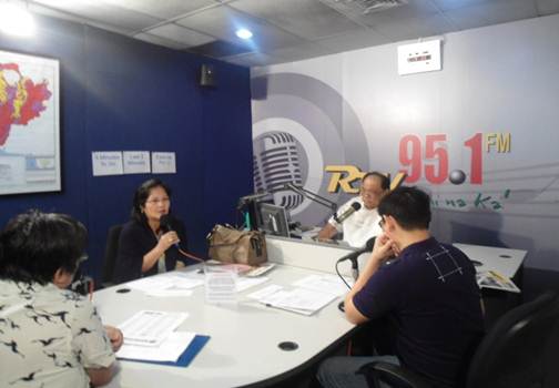 DILG R3 RD Dijan during her radio interview at DWRW FM 95.1.